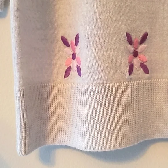 NWOT J.CREW Women's Tippi Flower Embroidered Merino Wool Sweater, Size M - Picture 5 of 10